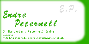 endre peternell business card